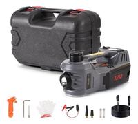 STANDTALL Electric Car Jack with Tire Inflator 5 Ton Floor Jack Hydraulic, Electric Hydraulic Jack with LED Light Car Lift for Vehicle Roadside Emergency Tire Repair Kit (Gray)