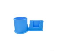 Standup paddleboard cup shaped dual purpose holder with fixed frame, designed to keep phones and beverages stable and secure while navigating through waves and currents (blue)