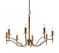 stanford 8 lights pendant light in antique brass