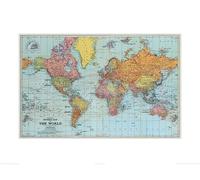 Stanfords General Map of The World (1920) 60 x 80cm Art Print