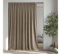 StangH Camel Beige Room Divider Curtains Super Soft Velvet Room Darkening Privacy Protect Drapes Extra Wide Luxury Home Decor for Living Room Bedroom, W100 x L84, 1 Panel