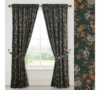 StangH Green Floral Curtains 96 Inch Retro Soft Velvet Drapes, 2 Panels | Vintage Cottagecore, 300GSM Luxury Velvet, Light Diffusing, Christmas Decor, Nature- Inspired Style, Living Room