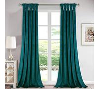StangH Living Room Velvet Curtains 84-inch - Heat & Light Blocking Large Window Velvet Texture Panel Drapes with Twist Tab for Farmhouse/Cottage, Teal, 52 x 84-inch, 2 Pcs