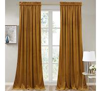 StangH Mustard Gold Room Darkening Window Drapes 90 inches, 2 Panels