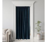 StangH Navy Blue Curtain for Doorway 80 inch Length, Back Tab Velvet Thermal Insulated Window Drapes Privacy Thick Room Divider for Closet Bedroom Theater Office, W62 x L80, 1 Panel