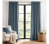 StangH Stone Blue Velvet Drapes Back Tab for Nursery, W62 x L84, 2 Panels
