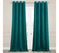 StangH Teal Blue Velvet Curtains for Sliding Door - Grommet Blackout Insulated Window Drapes, Noise & Heat Block Out Privacy Curtain Panels for Villa/Parlor, W52 x L96 inches, 2 Panels