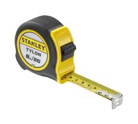 STANLEY 8m/26ft Tylon Tape Measure with TRU-ZERO Anchor Hook, Retractable, High Visibility Tape Measure, 8m x 25mm, 0-30-656