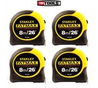 Stanley 0-33-726 FatMax Metric/ Imperial 3 Rivet Tape Measure 8m/26ft Pack of 4