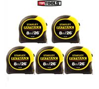 Stanley 0-33-726 FatMax Metric/ Imperial 3 Rivet Tape Measure 8m/26ft Pack of 5