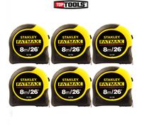 Stanley 0-33-726 FatMax Metric/ Imperial 3 Rivet Tape Measure 8m/26ft Pack of 6