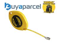 STANLEY 0-34-107 Closed Case Steel Long Tape 30m/100ft (Width 10mm) STA034107
