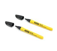 Stanley 0-47-316 Fatmax Black Permanent Marker Fine Tip (Pack Of 2)