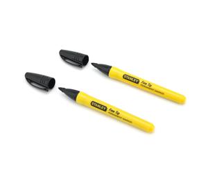 Stanley 0-47-316 Fatmax Black Permanent Marker Fine Tip (Pack Of 2)