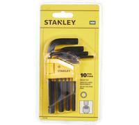 Stanley 0-69-253 Hexagonal Allen Key Set 1.5-10 mm 10 Pieces