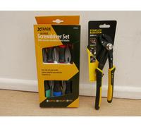 Stanley 0 84 648 250mm FATMAX pushlock waterpump plier + 6 mixed screwdrivers