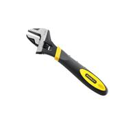 STANLEY Adjustable Wrench 30 x 200 mm Protective Phosphate Finish and Ergonomic Bi Material Handle 0-90-948, Black, Yellow
