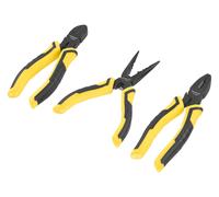 Stanley 075094 ControlGrip Plier 3pc Set Combination Long Nose Cutters Tool