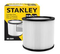 Stanley 08-2501 High Efficiency Shop Vac Filters, Replacement Cartridge Filter Fit for Most 5-18 Gallon Wet Dry Vacuum Cleaners, Shop Vacuum Wet and Dry Accessories Replacement Parts, 08-2501