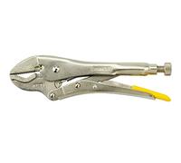 Stanley Curved V-Jaw Locking Pliers 225mm (9in) With Wire Cutter 0-84-814