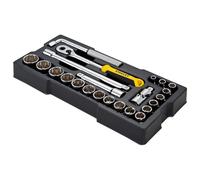 STANLEY 1/2in Drive 12 Point Metric Socket Module 23 Piece Chrome STA174726