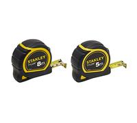 Stanley 1-30-657 "Tylon" Tape Measure with Anchor, Black/Yellow, 8 m/25 mm & 0-30-697"Tylon" Tape Measure, Black/Yellow, 5 m/19 mm