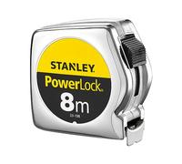 Stanley 1-33-198 "Powerlock" Tape Measure with End Hook, Silver, 8 m/25 mm