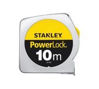 Stanley 1-33-442 "Powerlock" Tape Measure with End Hook Without Hole, Silver, 10 m/25 mm