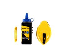 Stanley 0-47-443 Chalk Line 30m Blue Chalk & Level