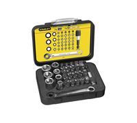 Stanley 1 4in Drive Bit & Socket Set Of 39 Ratchet End Stanley Multicolor