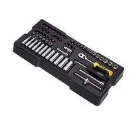 STANLEY 1/4in Drive Metric Socket And Bit Set 60 Piece Deep Standard STA174175