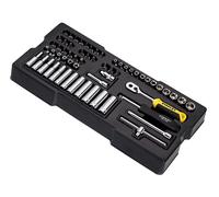 STANLEY 1/4in Drive Metric Socket And Bit Set 60 Piece Deep Standard STA174175
