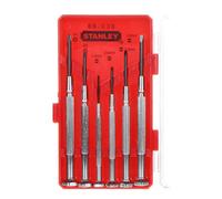 STANLEY Precision Screwdriver Set (6 Pieces) with Hexagonal Handle and Revolving Head and Plastic Case 1-66-039