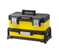 Stanley 1-95-829 Metal/Plastic Tool Box with Drawer, Black/Yellow