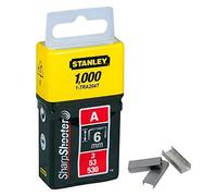 Stanley 1-TRA204TBT 1-TRA204T Type A Staples, Silver, 6 mm, Set of 1000 Pieces