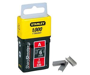 Stanley 1-TRA204TBT 1-TRA204T Type A Staples, Silver, 6 mm, Set of 1000 Pieces