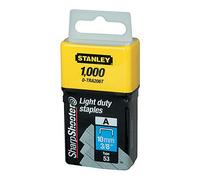 Stanley 1-TRA206T 10mm A-Type Light Duty Staples (1000 Pieces)