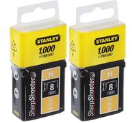 Stanley 1-TRR135T "Type H" Staples, Silver, 8 mm, Set of 1000 Piece (Pack of 2)