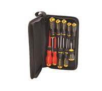 Stanley 10 Piece Mixed Screwdriver Set Inc X2 Vde Screwdrivers In Tool Wallet
