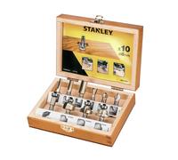 Stanley 10 pieces TCT Router Bit Set, Fits All 8mm Routers, Cutting & Shaping