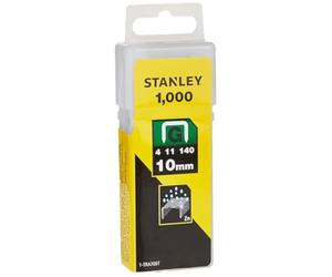 STANLEY 10mm Heavy-Duty Staples, Pack of 1000, Type G, 1-TRA706T | Thick Gauge Wire, Corrosion Resistant Galvanised Metal, Compatible with Hand and Electric Tackers