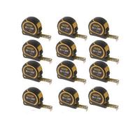 Stanley 12 Pack 8M Tape Measure Bi-Material Tylon Blade 26Ft Sta030656 0-30-656