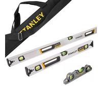 Stanley 1200mm 600mm 250mm Fatmax Box Beam Levels With Fatmax 1800mm Level Bag