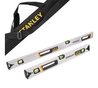 Stanley 1200mm 600mm Fatmax Box Beam Levels With Fatmax Padded 1800mm Level Bag