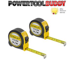 Stanley 130696 2 PACK 5mt/16ft Tylon Tape Measure Bi-Material