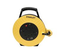 STANLEY 15M Semi-Enclosed Cable Reel (Helps to Prevent Damage to The Cable When in Transit or Storage) Four 240V sockets and Two USB sockets LED Indicator Overload Protection System