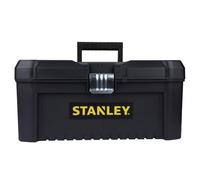 STANLEY 16in Essential Lightweight Tool Box, STST1-75518 | Durable with Metal Rust-Proof Latches, Removable Tote Tray and Organisers, Parts and Tools Storage
