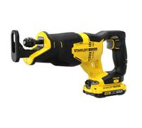 STANLEY FATMAX V20 Cordless Reciprocating Saw, Includes 2.0Ah Li-Ion Battery, 2A Charger and Kit Box, 18V,SFMCS300D1K-GB