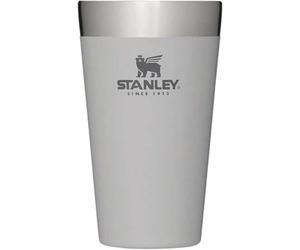 STANLEY 1913 Adventure Stacking Beer Pint 0.47L - Travel Mug Keeps Drinks Cold for 4 Hours - Stainless Steel Thermal Cup - Stacks Infinitely - Double Wall Vacuum Insulation - Dishwasher Safe - Ash