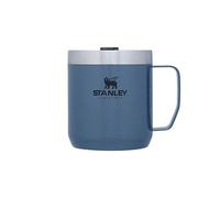 STANLEY 1913 Classic Camp Travel Mug 0.35L - Hammertone Lake | Keeps 1.5 Hours Hot - 3 Hours Cold - Dishwasher Safe - Stainless Steel Coffee Cup - BPA-Free